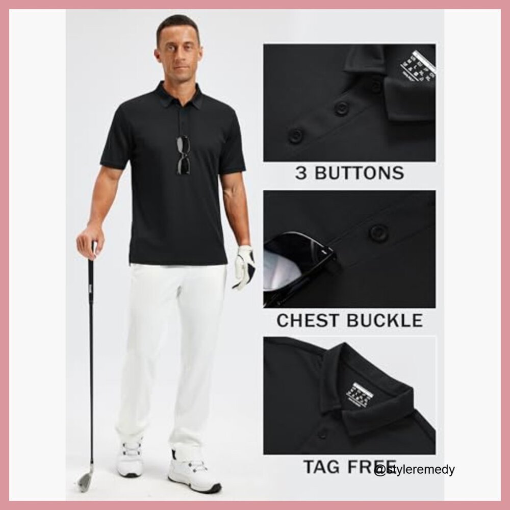 Performance Polo Shirt Quick Dry Polyester Golf T… - image 4